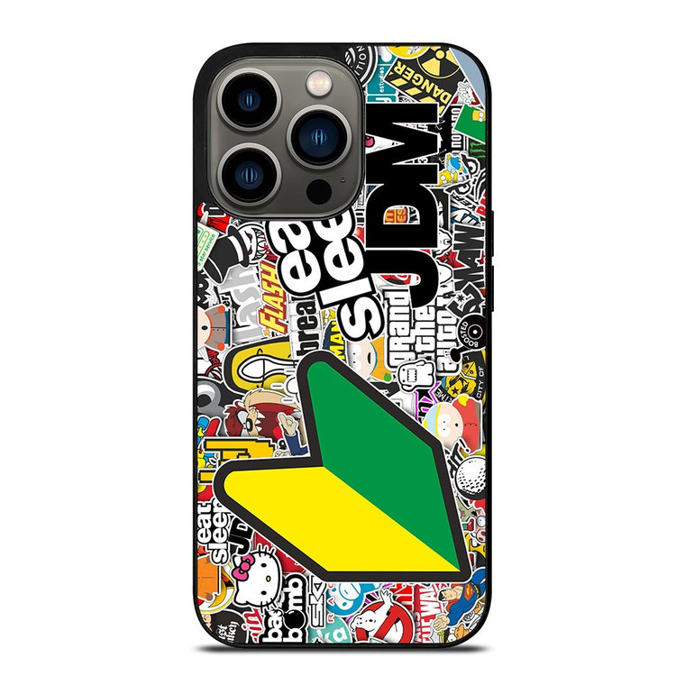 EAT SLEEP JDM STICKER BOMB iPhone 13 Pro Case Cover