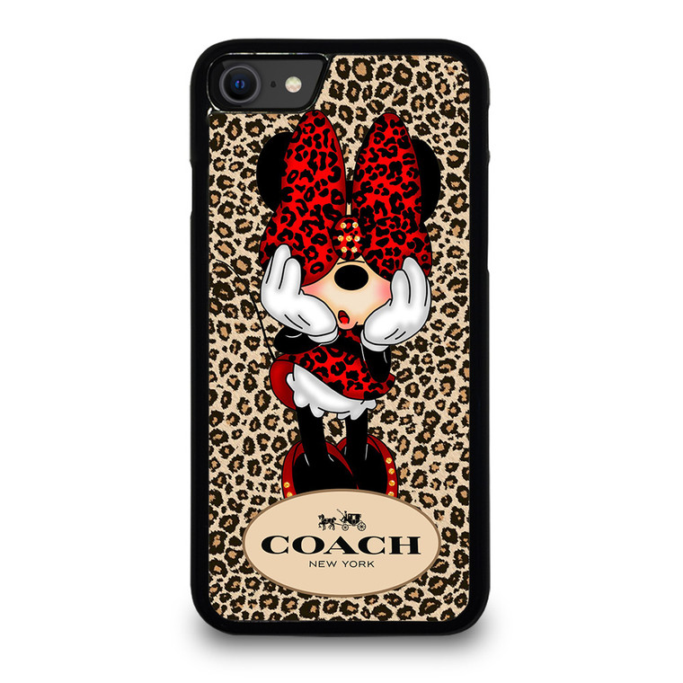 COACH MINNIE MOUSE LEOPARD iPhone SE 2020 Case Cover
