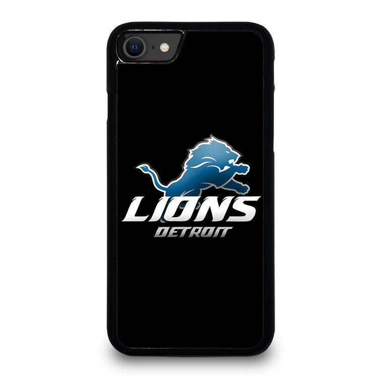 DETROIT LIONS BLACK iPhone SE 2020 Case Cover