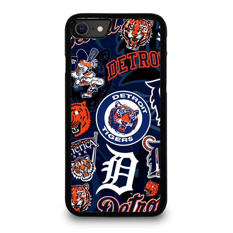 DETROIT TIGERS BASEBALL COLLAGE iPhone SE 2020 Case Cover
