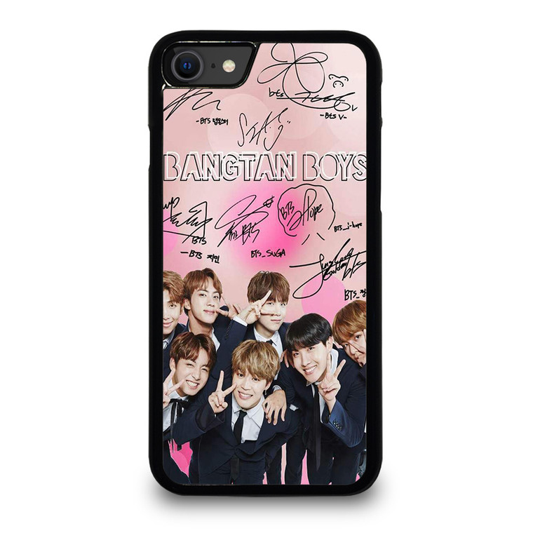 KPOP BTS LOVE PINK SIGNATURE iPhone SE 2020 Case Cover