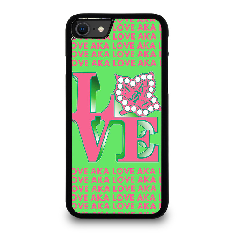 LOVE AKA PINK AND GREEN iPhone SE 2020 Case Cover