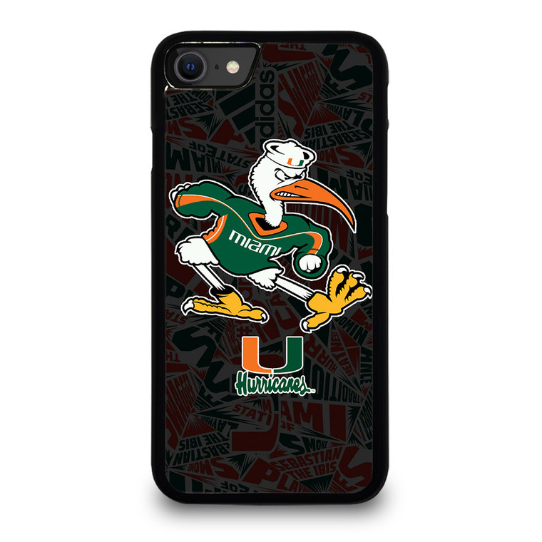 MIAMI HURRICANES UM FOOTBALL iPhone SE 2020 Case Cover