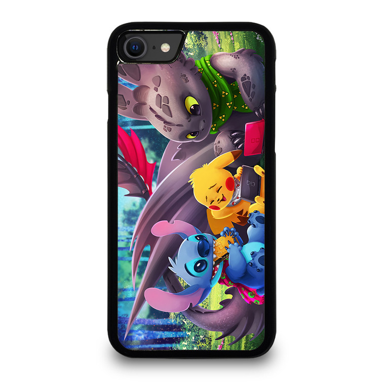 TOOTHLESS STITCH PIKACHU iPhone SE 2020 Case Cover