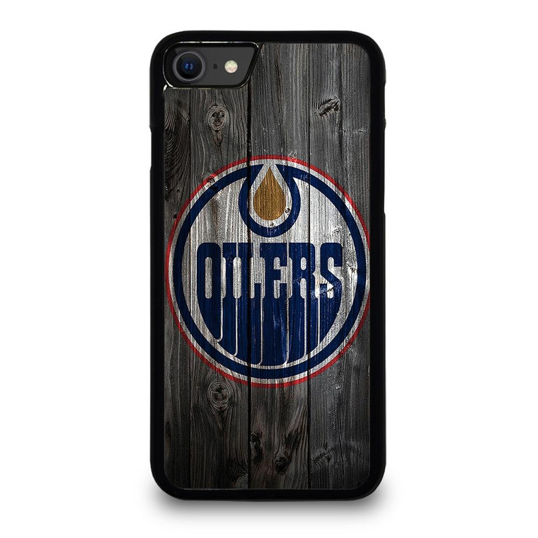 EDMONTON OILERS WOODEN LOGO iPhone SE Case Cover iPhone SE 2020 Case Cover