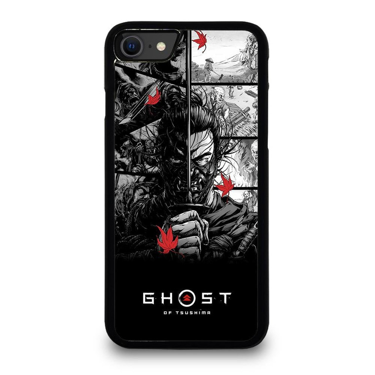 GHOST OF TSUSHIMA LOGO BLACK WHITE iPhone SE Case Cover iPhone SE 2020 Case Cover