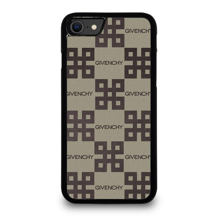 GIVENCHY LOGO COLLAGE LEATHER iPhone SE Case Cover iPhone SE 2020 Case Cover
