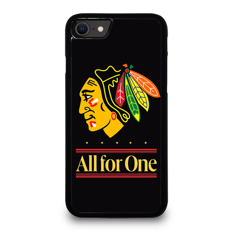CHICAGO BLACKHAWKS ALL FOR ONE iPhone SE 2020 Case Cover