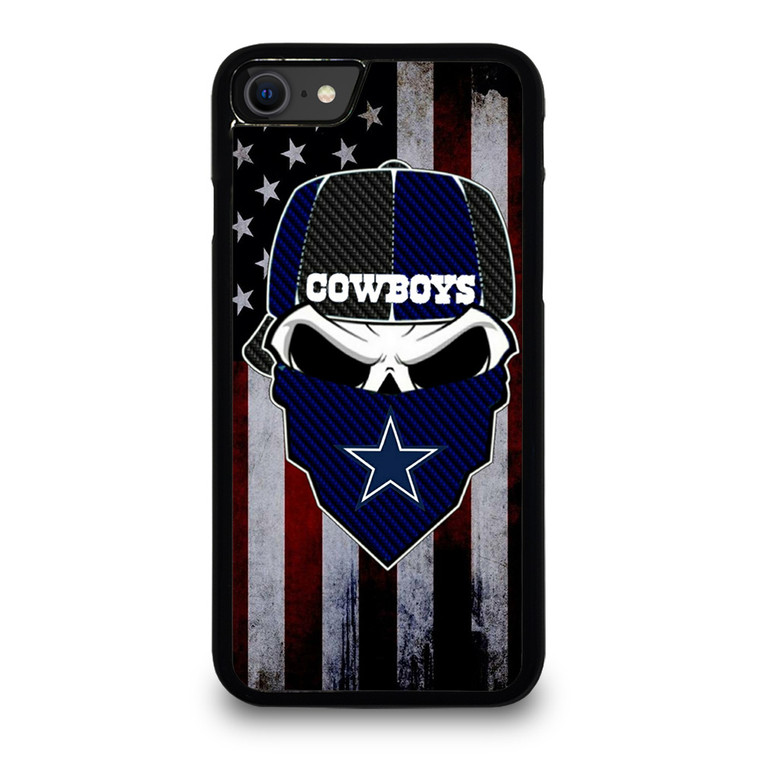 DALLAS COWBOYS SKULL USA FLAG iPhone SE 2020 Case Cover
