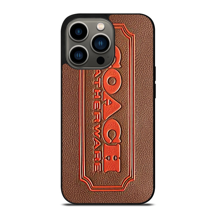COACH LEATHERWARE EMBOSS iPhone 13 Pro Case Cover