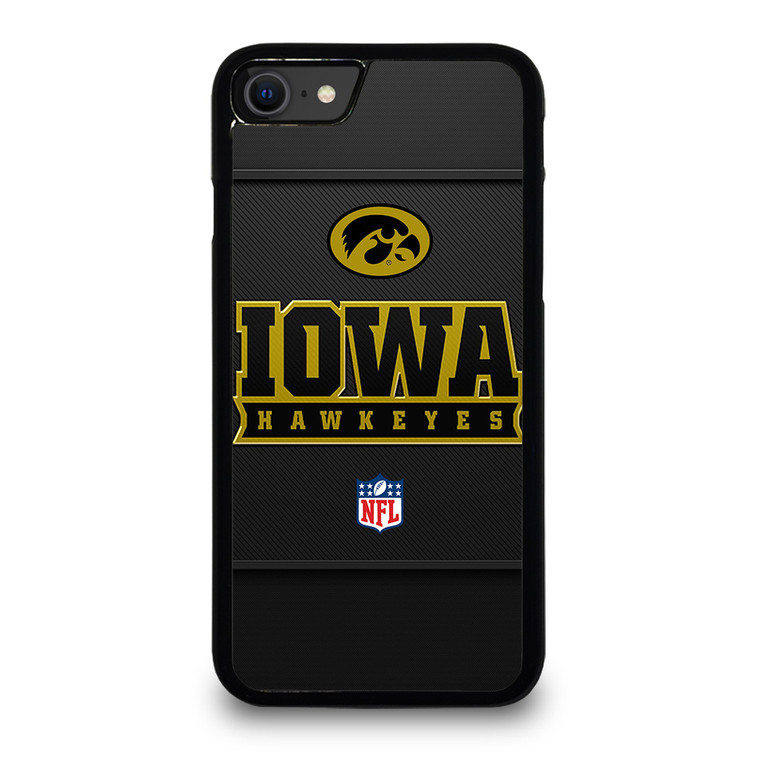IOWA HAWKEYES CARBON LOGO iPhone SE 2020 Case Cover