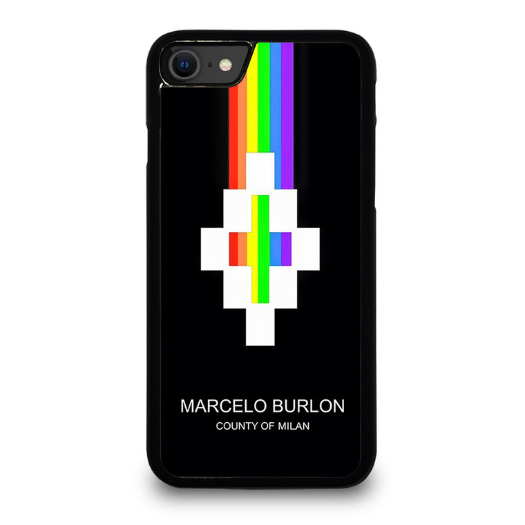 MARCELO BURLON MILAN RAINBOW LOGO iPhone SE 2020 Case Cover
