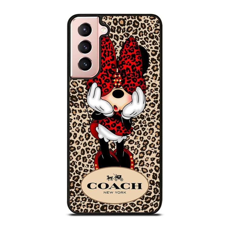 COACH MINNIE MOUSE LEOPARD Samsung Galaxy S21 Case Cover