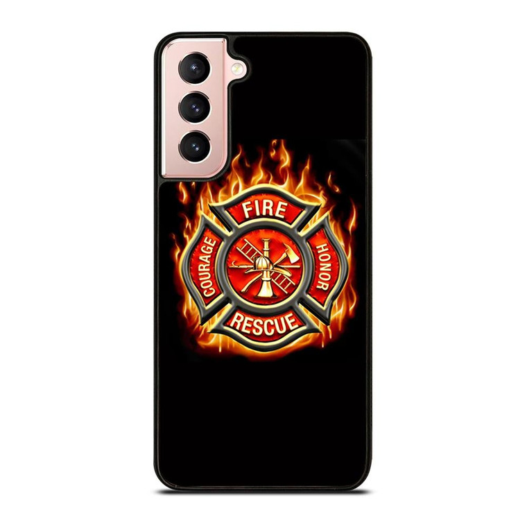 FIREFIGHTER FIREMAN LOGO Samsung Galaxy S21 Case Cover