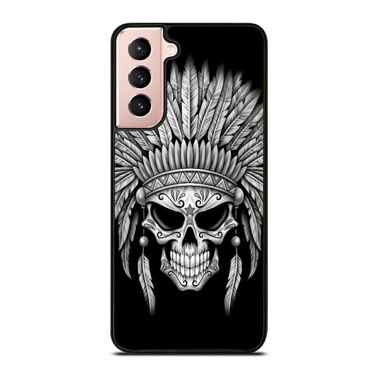 INDIAN FEATHER SKULL Samsung Galaxy S21 Case Cover