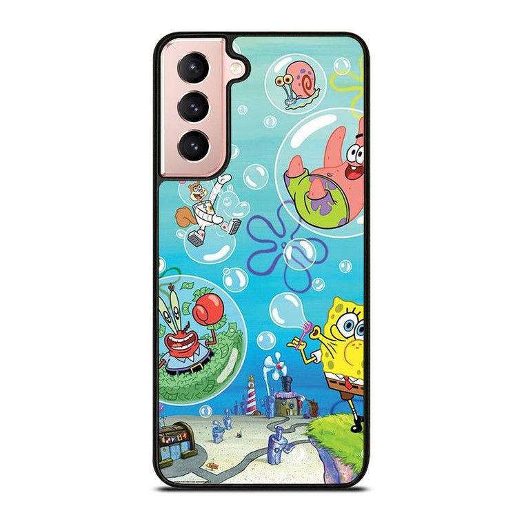 SPONGEBOB AND FRIENDS BUBBLES Samsung Galaxy S21 Case Cover SPONGEBOB AND FRIENDS BUBBLES Samsung Galaxy S21 Case Cover