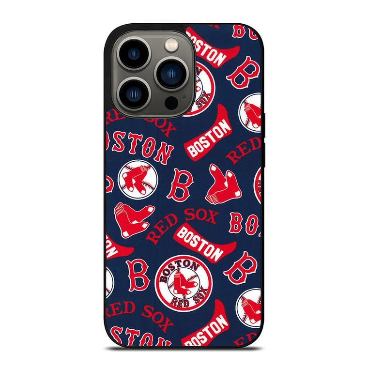 BOSTON RED SOX BASEBALL PATTERN iPhone 13 Pro Case Cover