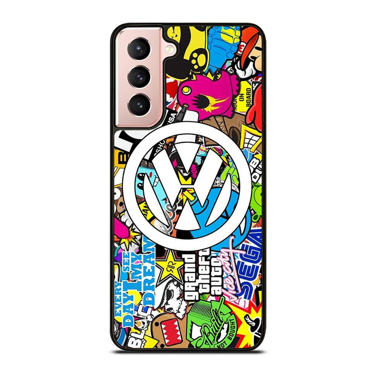 VW STICKER BOMB LOGO Samsung Galaxy S21 Case Cover
