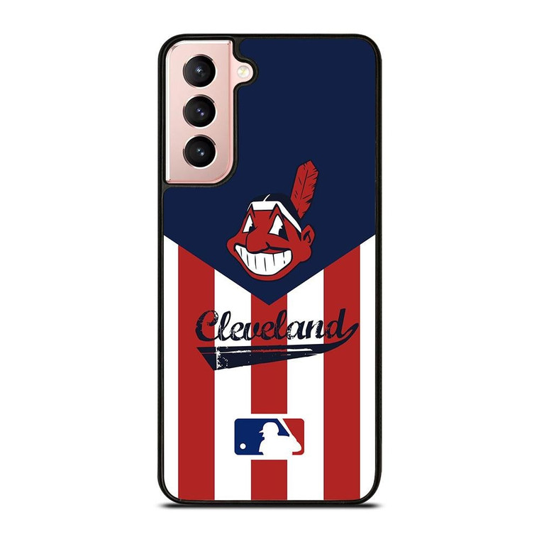 CLEVELAND INDIANS STRIPE LOGO Samsung Galaxy S21 Case Cover