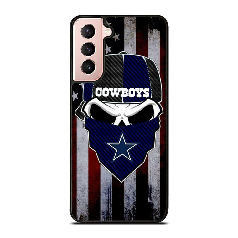 DALLAS COWBOYS SKULL USA FLAG Samsung Galaxy S21 Case Cover