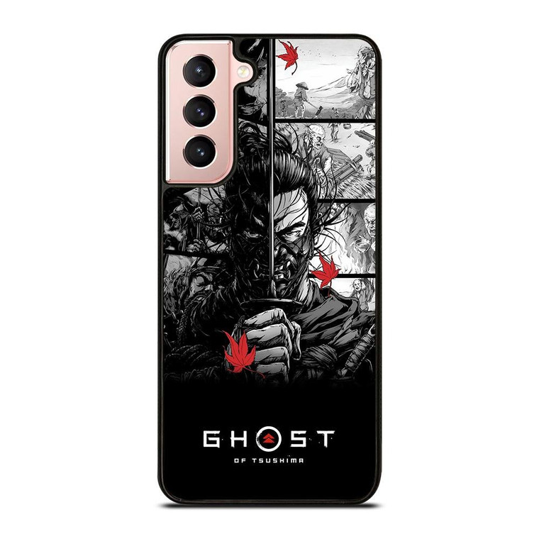 GHOST OF TSUSHIMA LOGO BLACK WHITE Samsung Galaxy S21 Case Cover