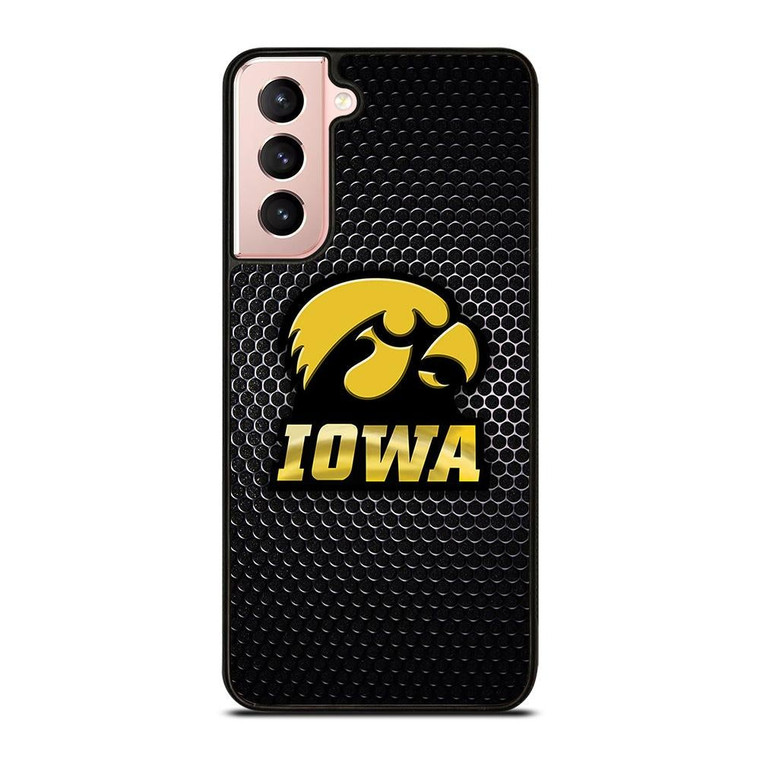 IOWA HAWKEYES METAL LOGO Samsung Galaxy S21 Case Cover