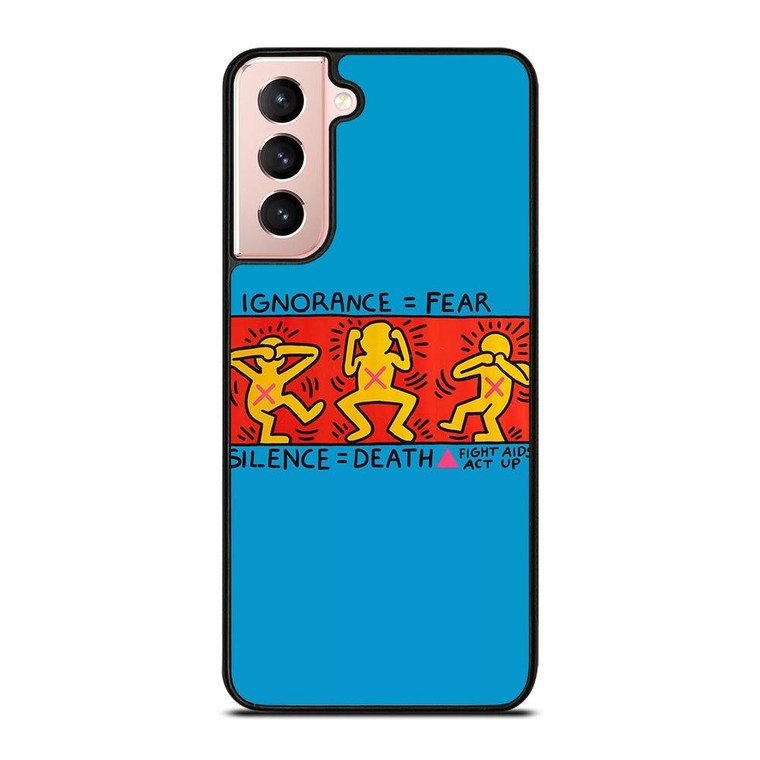 KEITH HARING FIGHT AIDS Samsung Galaxy S21 Case Cover