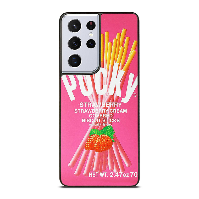 GLICO POCKY STRAWBERRY Samsung Galaxy S21 Ultra Case Cover