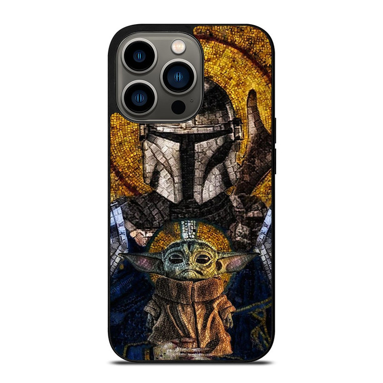 BABY YODA AND THE MANDALORIAN MOSAIC iPhone 13 Pro Case Cover
