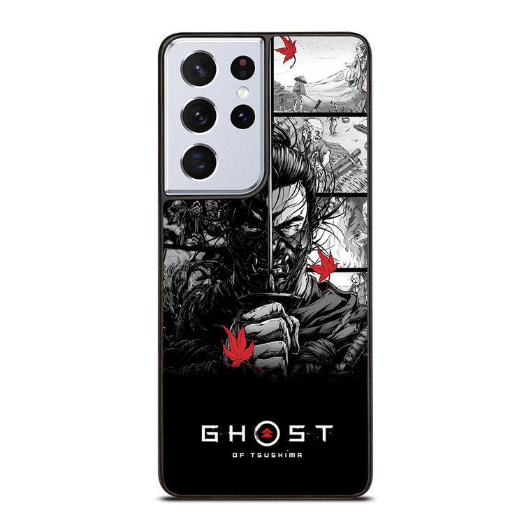 GHOST OF TSUSHIMA LOGO BLACK WHITE Samsung Galaxy S21 Ultra Case Cover