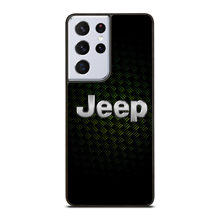 JEEP GREEN CARBON LOGO Samsung Galaxy S21 Ultra Case Cover