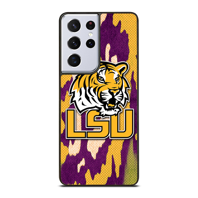 LSU TIGERS FOOTBALL HALFTONE Samsung Galaxy S21 Ultra Case Cover