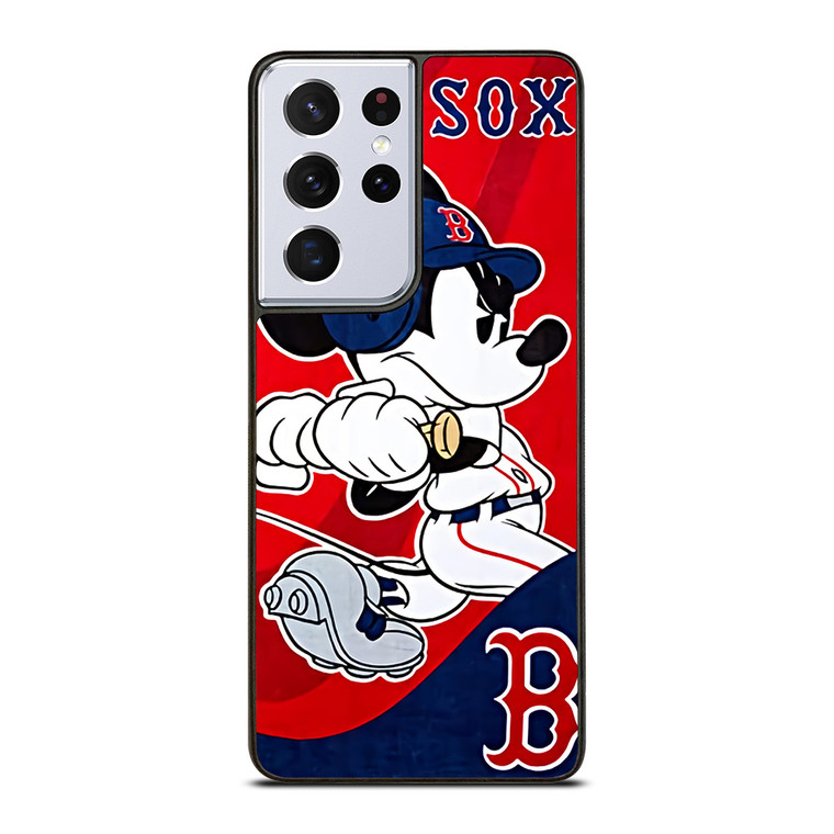 MICKEY MOUSE BOSTON RED SOX Samsung Galaxy S21 Ultra Case Cover