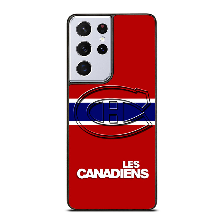 MONTREAL LES CANADIENS STRIPED LOGO Samsung Galaxy S21 Ultra Case Cover