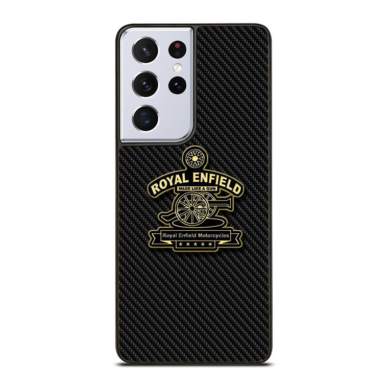 ROYAL ENFIELD VINTAGE LOGO CARBON Samsung Galaxy S21 Ultra Case Cover