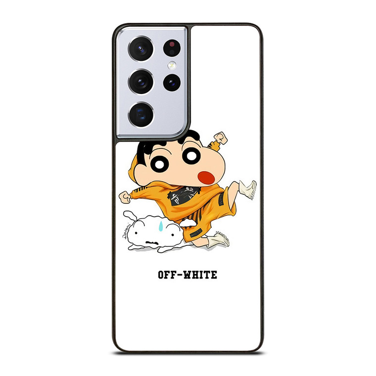SHIN CHAN X OFF WHITE Samsung Galaxy S21 Ultra Case Cover