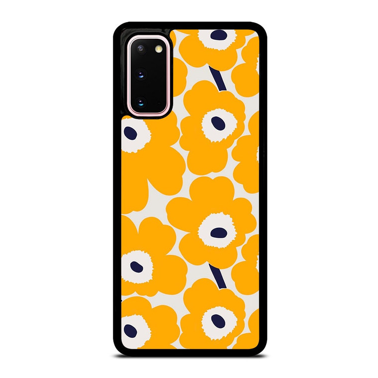 YELLOW RETRO FLORAL PATTERN Samsung Galaxy S20 Case Cover