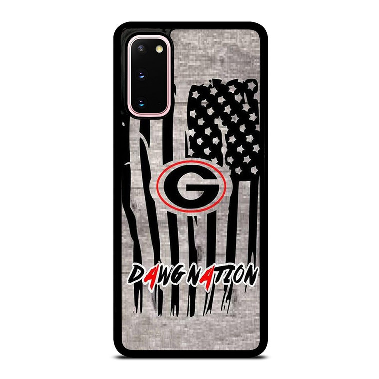 UNIVERSITY OF GEORGIA BULLDOGSWOODEN LOGO Samsung Galaxy S20 Case Cover