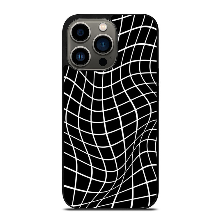 AESTHETIC WAVY GRID PATTERN iPhone 13 Pro Case Cover