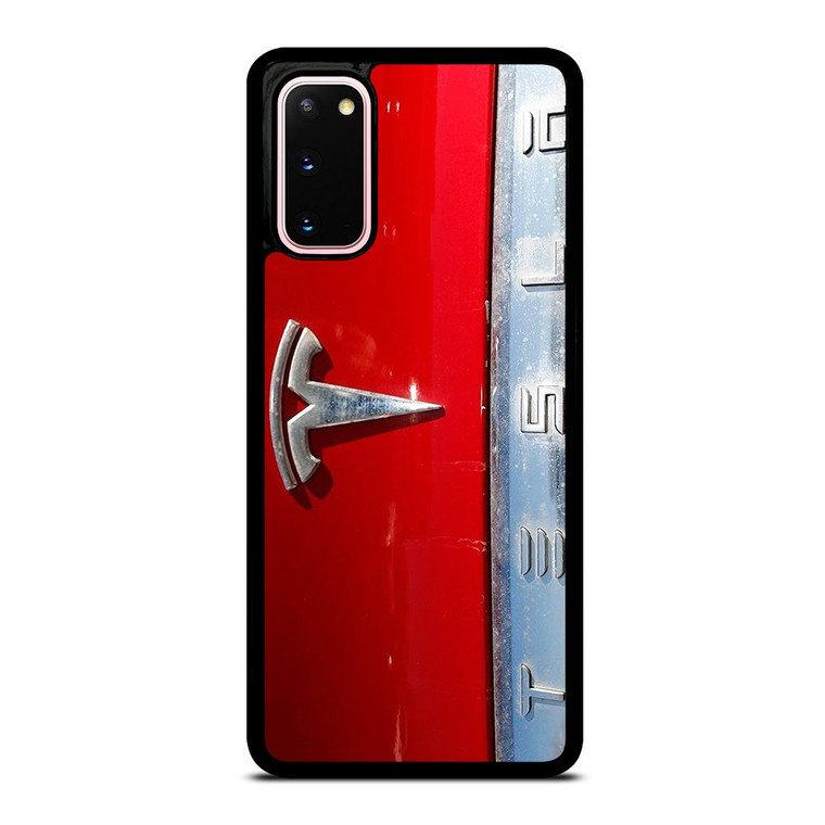 TESLA METAL EMBLEM Samsung Galaxy S20 Case Cover
