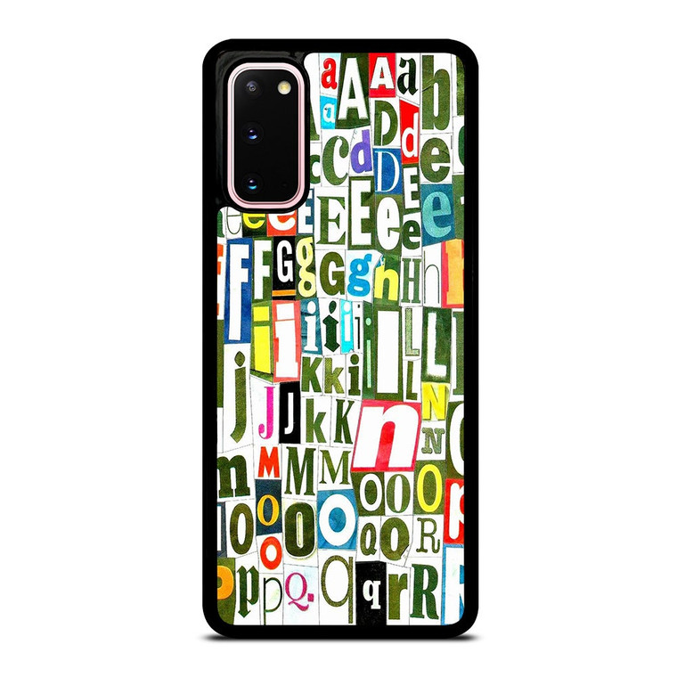 RETRO ALPHABET GREEN COLLAGE Samsung Galaxy S20 Case Cover