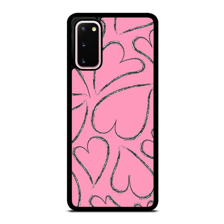 PINK LOVE BRUSHES PATTERN Samsung Galaxy S20 Case Cover