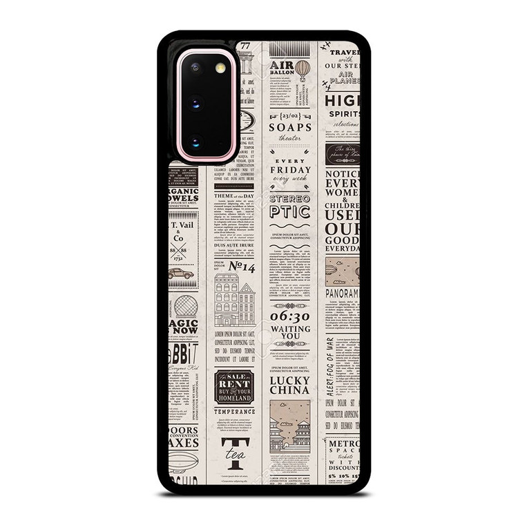 OLD NEWSPAPER PATTERN Samsung Galaxy S20 Case Cover