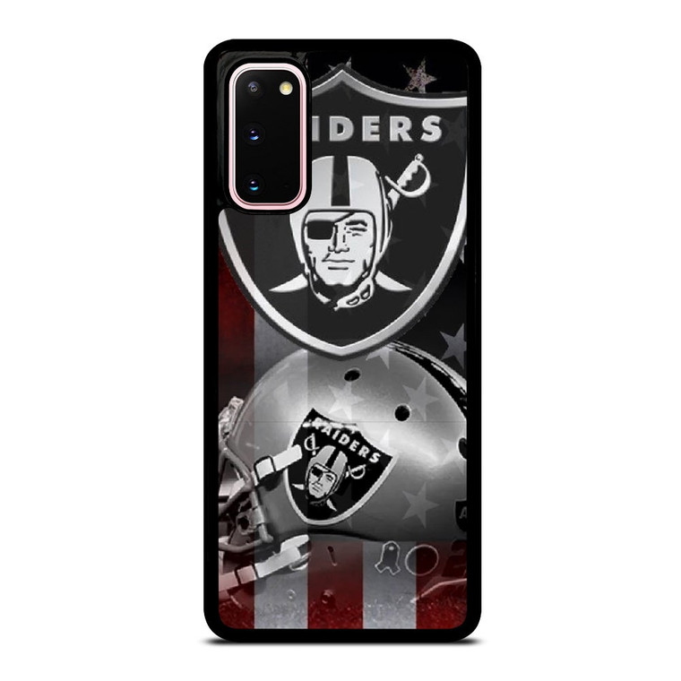 LAS VEGAS RAIDERS HELMET USA FLAG Samsung Galaxy S20 Case Cover