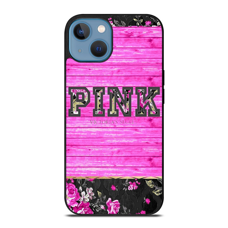 VICTORIA'S SECRET PINK FLORAL iPhone 13 Case Cover