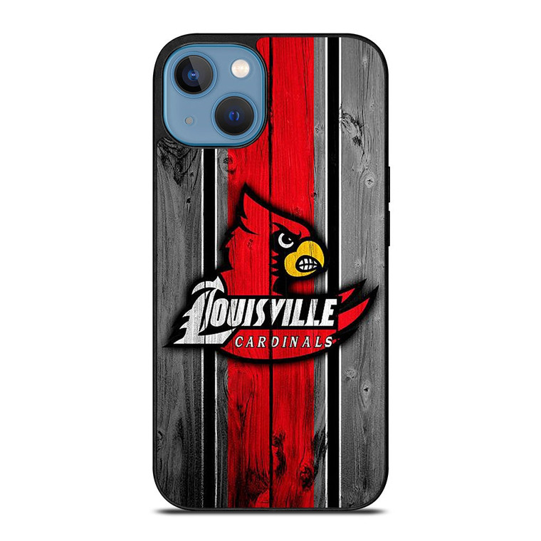 UNIVERSITY OF LOUISVILLE WOODEN LOGO iPhone 13 Case Cover