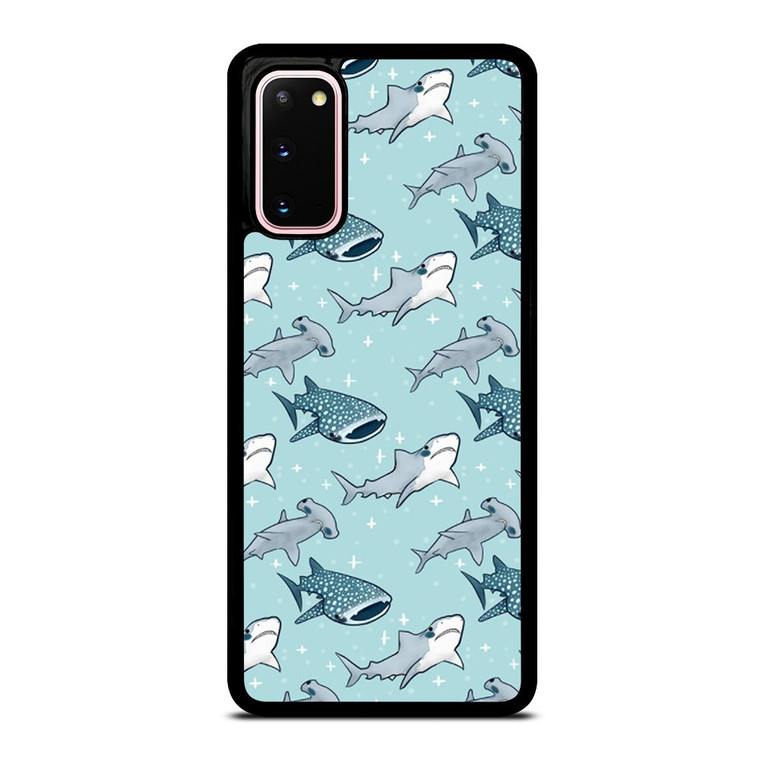 CUTE SHARK PATTERN Samsung Galaxy S20 Case Cover