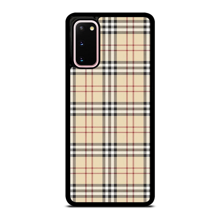 CREAM TARTAN PATTERN Samsung Galaxy S20 Case Cover