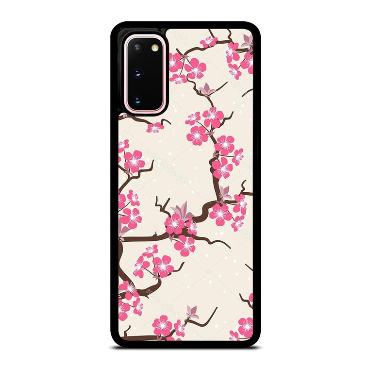 CHERRY BLOSSOM FLOWERS PATTERN Samsung Galaxy S20 Case Cover