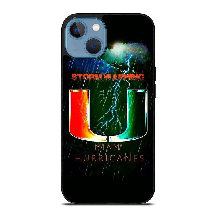 UM MIAMI HURRICANES NFL iPhone 13 Case Cover UM MIAMI HURRICANES NFL iPhone 13 Case Cover